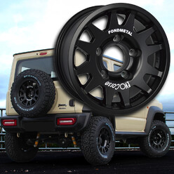 Set de 5x Jantes Evo Corse Dakar Zero 16x7" 5x139.7 ET-10, Noir Mat (Suzuki Jimny)